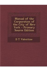 Manual of the Corporation of the City of New York