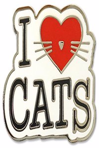 Enamel Pin I Love Cats