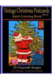 Vintage Christmas Postcards Vol. 2 Adult Coloring Book