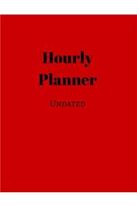Undated Hourly Planner (Red)