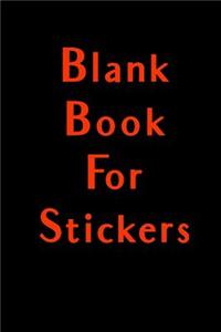 Blank Book For Stickers