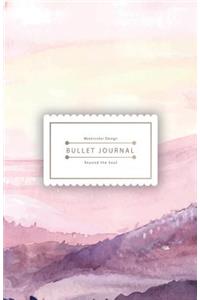 Bullet Journal Beyond the Soul: Watercolor Landscape Journal - 130 Dot Grid Pages - High Inspiring Creative Design Idea