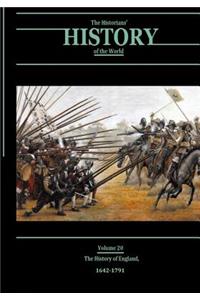 History of England, 1642-1791: The Historians' History of the World Volume 20