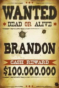 Brandon Wanted Dead Or Alive Cash Reward $100,000,000