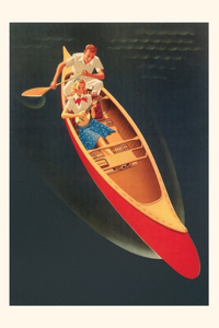 Vintage Journal Couple in Canoe
