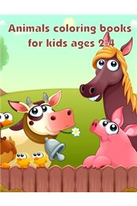 Animals Coloring Books For Kids Ages 2-4