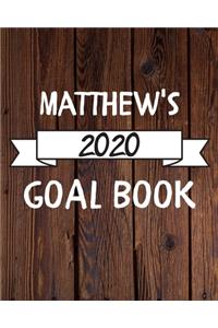 Matthew's 2020 Goal Book