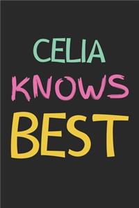 Celia Knows Best: Lined Journal, 120 Pages, 6 x 9, Celia Personalized Name Notebook Gift Idea, Black Matte Finish (Celia Knows Best Journal)