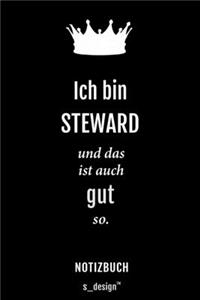 Notizbuch für Stewards / Steward / Flugbegleiter / Flugbegleiterin