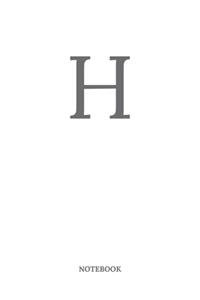 Buchstabe H Notizbuch