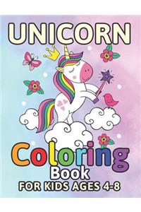 Unicorn Coloring Book for Kids Ages 4-8