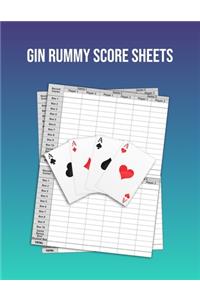Gin Rummy Score Sheets
