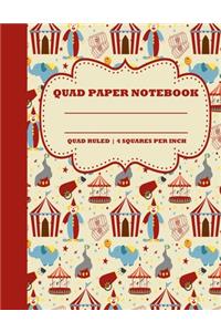 Quad Paper Notebook. Quad Ruled-4 Squares Per Inch