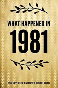 What Happened In 1981 - What Happened During Your Birth Year Gift Journal