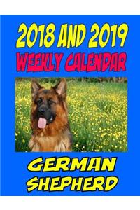 2018 and 2019 Weekly Calendar German Shepherd