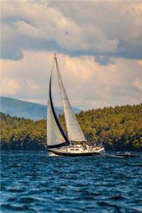 2019 Daily Planner Sailboat Lake Blue Water Mountains 384 Pages