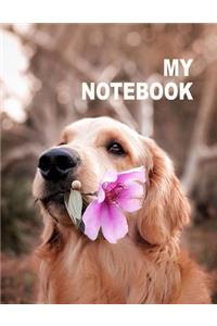 My Notebook. for Dogs Pets Lover. Blank Lined Planner Journal Diary.