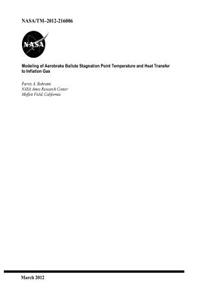 Modeling of Aerobrake Ballute Stagnation Point Temperature and Heat Transfer to Inflation Gas