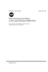 Warm Pressurant Gas Effects on the Liquid Hydrogen Bubble Point