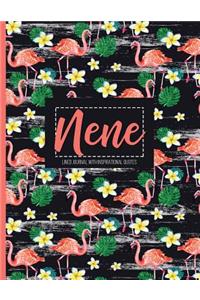 Nene: Black Personalized Lined Journal with Inspirational Quotes