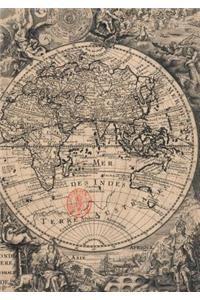 Carnet Blanc, Carte Générale Du Monde, 1741