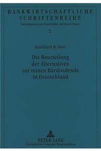 Die Beurteilung der Alternativen zur reinen Bardividende in Deutschland