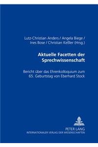 Aktuelle Facetten Der Sprechwissenschaft