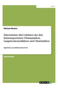 Erkenntnisse Über Athleten Der Drei Extremsportarten Ultramarathon, Langstreckenradfahren Und Ultratriathlon