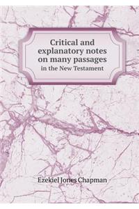 Critical and explanatory notes on many passages in the New Testament