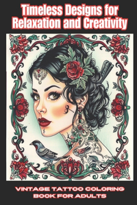 Vintage Tattoo Coloring Book for Adults