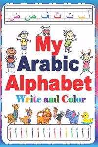 My Arabic Alphabet, Write and Color