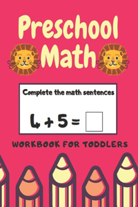 Preschool Math Workbook for Toddlers
