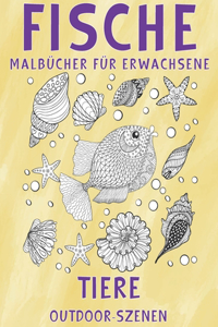 Malbücher für Erwachsene - Outdoor-Szenen - Tiere - Fische
