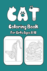 Cat Coloring Book For Girls Ages 8-12