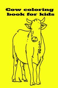 Cow coloring book for kids