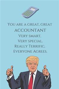 You Are A Great, Great Accountant - Very Smart, Very Special. Really Terrific, Everyone Agrees.