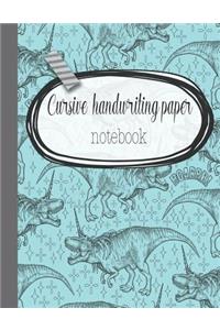 Cursive handwriting paper notebook