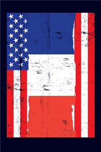 French American Flag Notebook