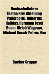 Hochschullehrer (Katho Nrw, Abteilung Paderborn)