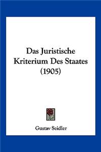 Juristische Kriterium Des Staates (1905)