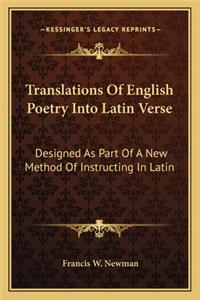 Translations Of English Poetry Into Latin Verse