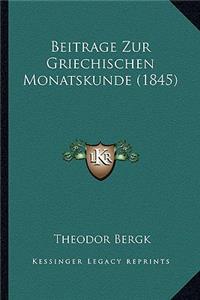 Beitrage Zur Griechischen Monatskunde (1845)