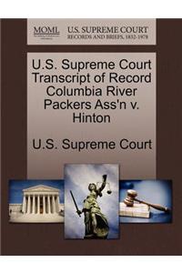U.S. Supreme Court Transcript of Record Columbia River Packers Ass'n V. Hinton