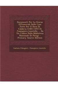 Documenti Per La Storia