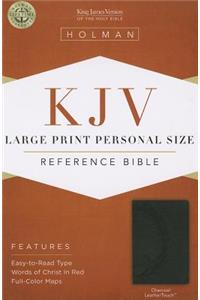 KJV Large Print Personal Size Reference Bible, Charcoal LeatherTouch