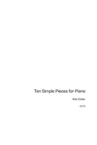 Ten Simple Pieces for Piano
