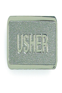 Usher Badge Silver Finish: Magnetic Attachment