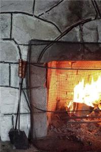 Fireplace in a Rustic Cabin Cozy Winter Journal