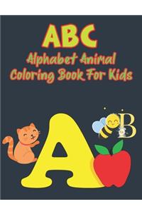 Abc Alphabet Animal Coloring Book For Kids