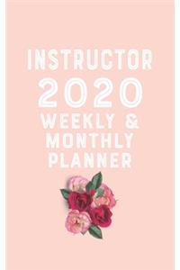 instructor 2020 Monthly Weekly Planner instructor Occupation Planner A beautiful